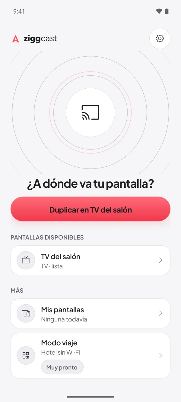 En el móvil, toca la pantalla que aparece
