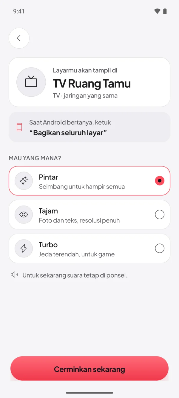 Konfirmasi, langsung tayang