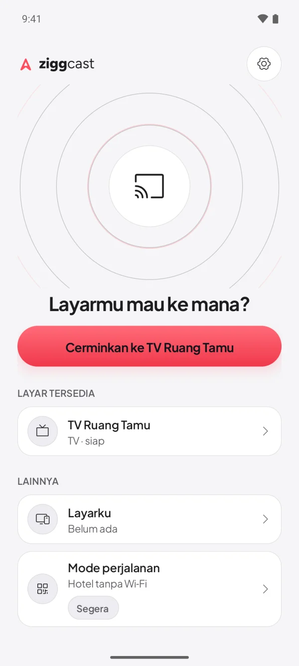 Di ponsel, ketuk layar yang muncul