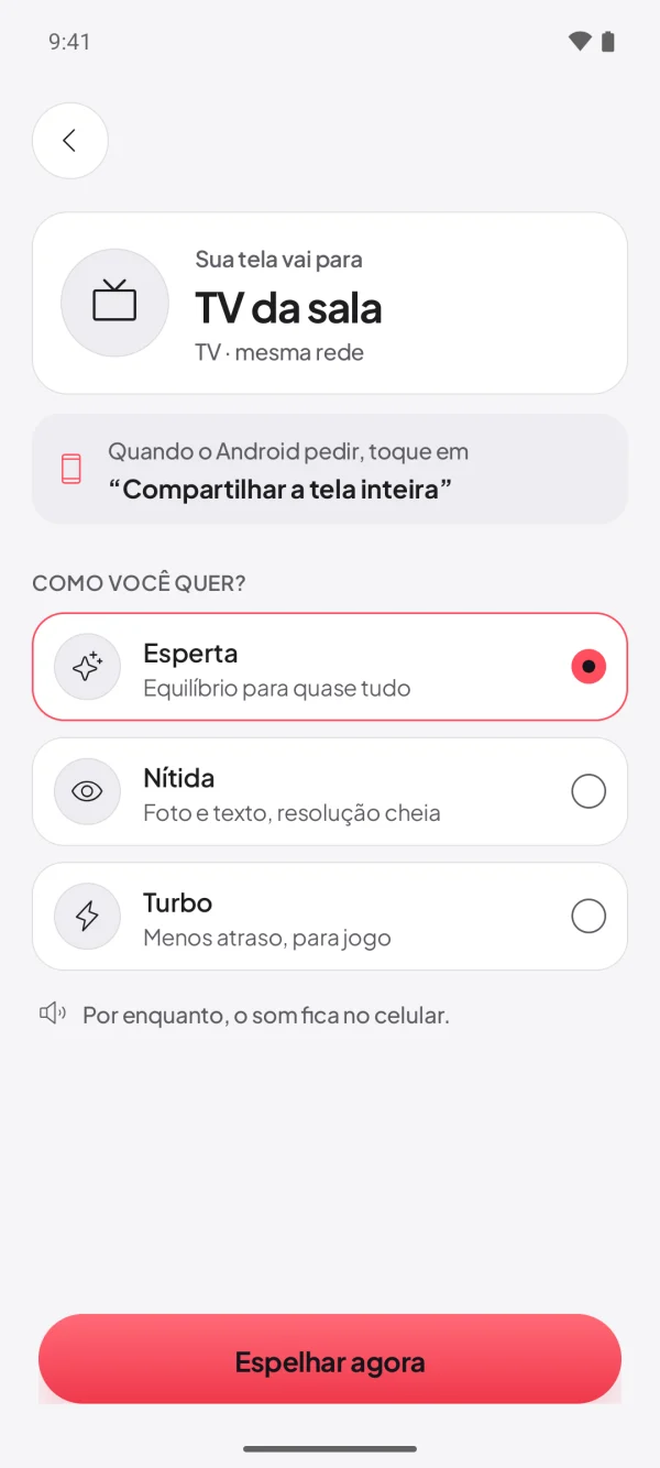 Confirme, e pronto