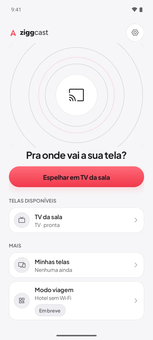 No celular, toque na tela que apareceu